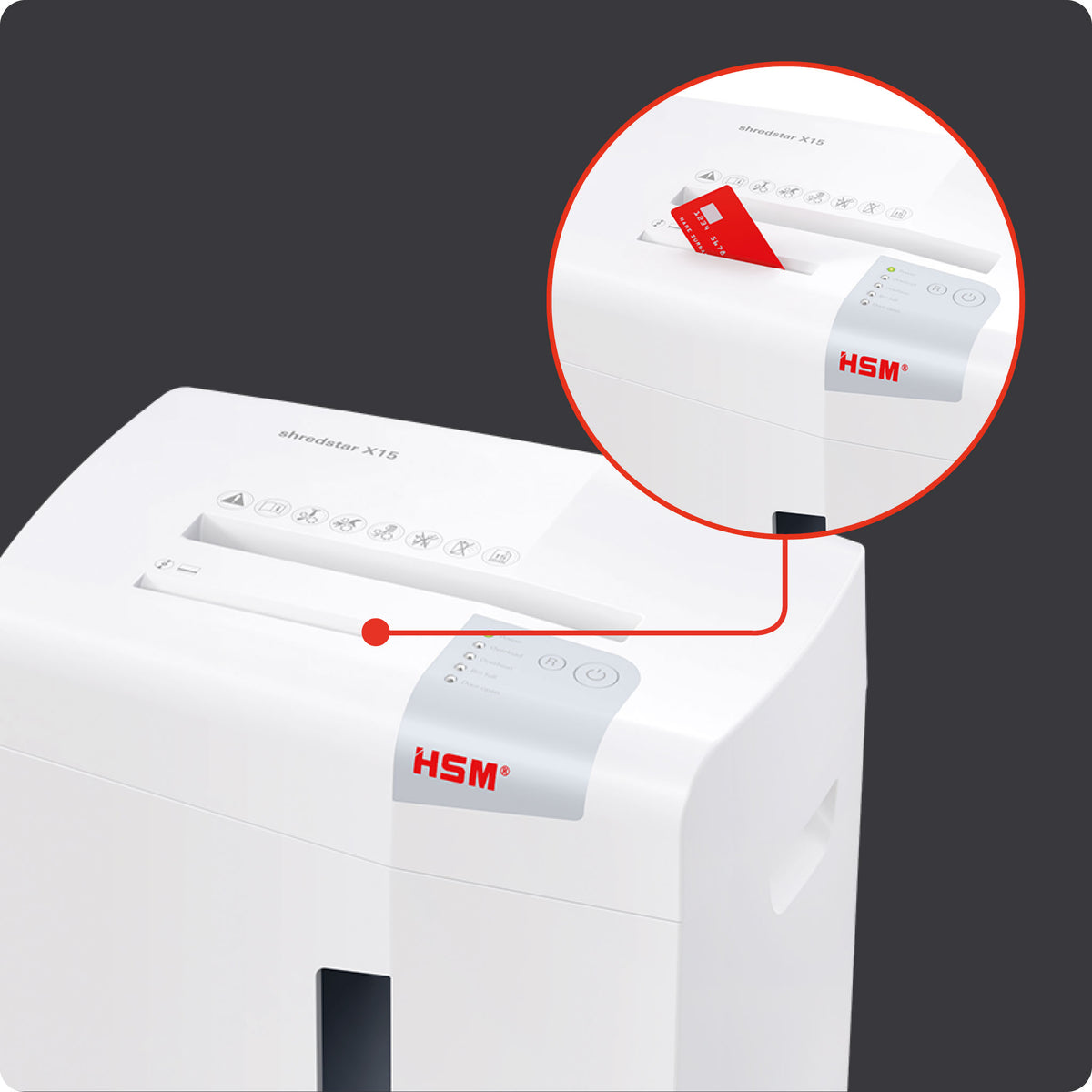HSM ShredStar X15 - 4 x 37mm Aktenvernichter