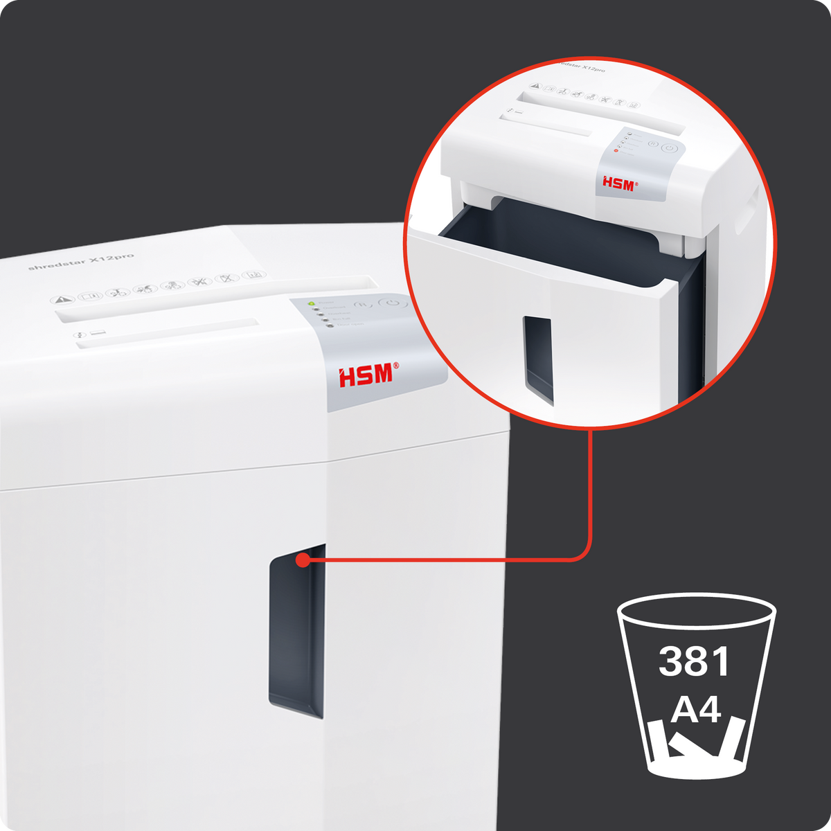 Aktenvernichter HSM shredstar X12pro - 2 x 15 mm