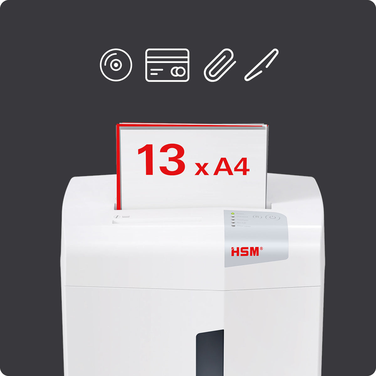 HSM ShredStar X13 - 4 x 37mm Aktenvernichter