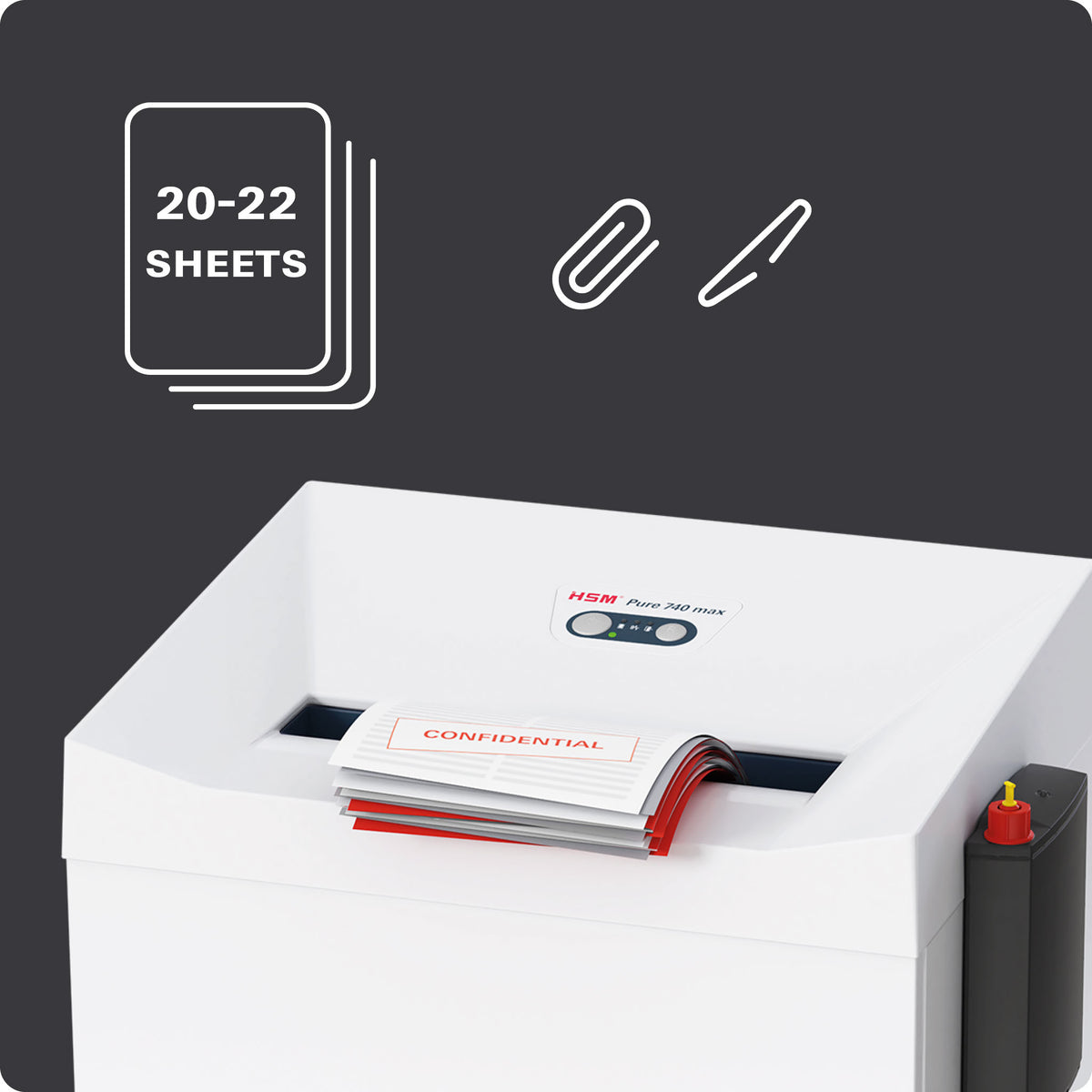 HSM Pure 740 max - 1,9 x 15mm Aktenvernichter